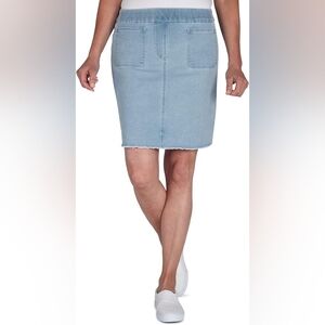 Ruby Rd. | Classic Light Soft Denim Skirt Skort | Size 16W |